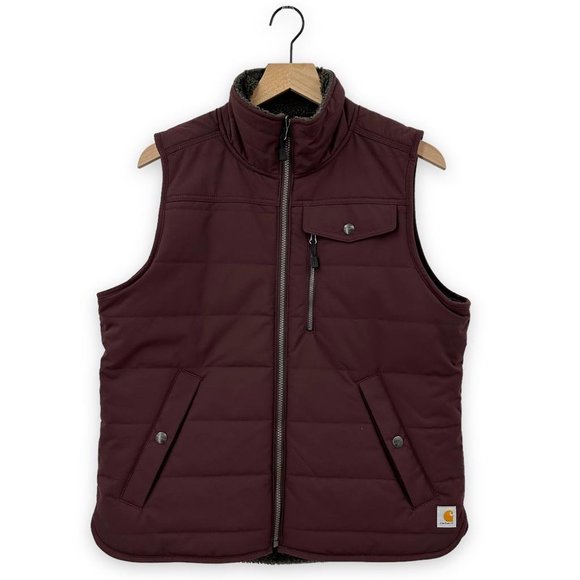 Carhartt Jackets & Blazers - Carhartt Women's Utility Sherpa Lined Vest in Deep Wine Size Medium